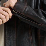 Giacca uomo in pelle nera GMP02531 P00230140249 GOLDEN GOOSE 