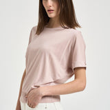 T-shirt donna girocollo rosa cipria JG000312D 520564035 HERNO 