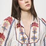 Camicia donna fantasia ricamata 332385 MARYS FARM RIO GLOBAL 