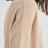 Maglione donna girocollo beige AMELIE 02ORGANIC KUJTEN 