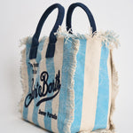 Borsa donna Colette a righe bianca e celeste COLETTE 02629L MC2 SAINT BARTH 