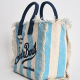 Borsa donna Colette a righe bianca e celeste COLETTE 02629L MC2 SAINT BARTH 