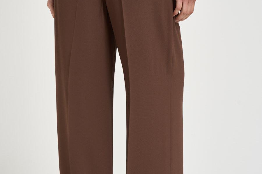 Pantalone donna palazzo marrone 173899 D8029641 INCOTEX 
