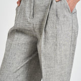 Pantalone donna palazzo grigio mélange 106918 A3ASZZ2 PINKO 