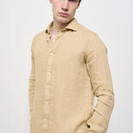 Camicia uomo beige X66TNW US5 ACCADEMIE TESSILI 