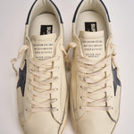 Sneakers uomo Super-star crema e blu GMF00101 F00416415430 GOLDEN GOOSE 