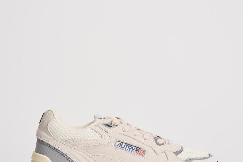 Sneakers donna Hyperway Low bianca e grigia HYLW UM10 AUTRY 