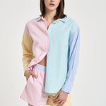 Shorts donna a righe multicolor MEA002 MIX MC2 SAINT BARTH 