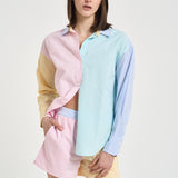 Shorts donna a righe multicolor MEA002 MIX MC2 SAINT BARTH 