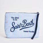 Pochette donna Aline a righe celeste e blu ALINESUCKER 00361L MC2 SAINT BARTH 