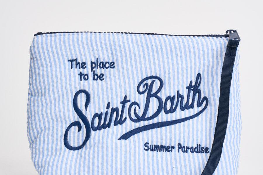 Pochette donna Aline a righe celeste e blu ALINESUCKER 00361L MC2 SAINT BARTH 