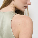Top donna in raso salvia S08481 6638035 PESERICO 