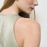 Top donna in raso salvia S08481 6638035 PESERICO 
