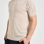Maglia uomo a maniche corte beige M010201 111 ACCADEMIE TESSILI 