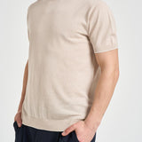Maglia uomo a maniche corte beige M010201 111 ACCADEMIE TESSILI 
