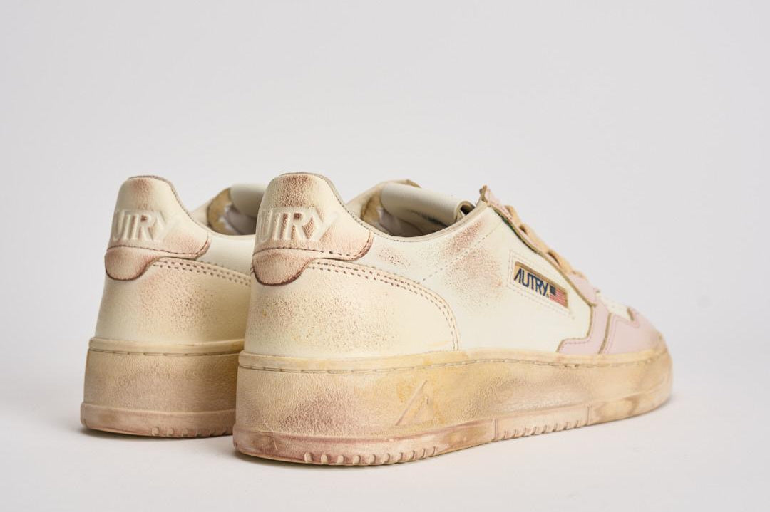 Sneakers donna Medalist vintage bianche e rosa AVLW SV08 AUTRY 