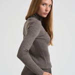 Dolcevita donna tortora a costine D512552X LEILA024CASTAGNA P.a.r.o.s.h. 