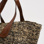 Borsa donna Tokyo in rafia marrone TOKYOII TIGA IBELIV 