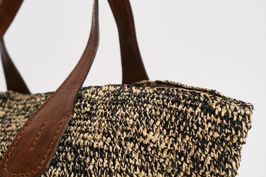 Borsa donna Tokyo in rafia marrone TOKYOII TIGA IBELIV 