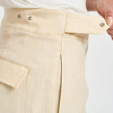 Bermuda donna in lino panna 171954 D7058304 INCOTEX 