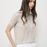 T-shirt donna grigia girocollo B02021 B0218 ROBERTO COLLINA 