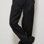 Pantalone donna wide-leg nero GWP01203 P00154690100 GOLDEN GOOSE 