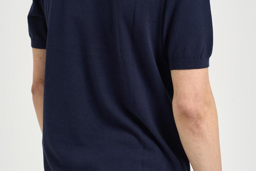 Polo uomo in maglia blu SLOANCOTTON 61 MC2 SAINT BARTH 