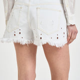 Shorts donna Aecia in denim bianco SH0300FA D2H01WHITE ISABEL MARANT 