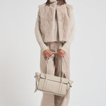 Gilet donna in eco pelliccia beige GC00071DR 1985 HERNO 