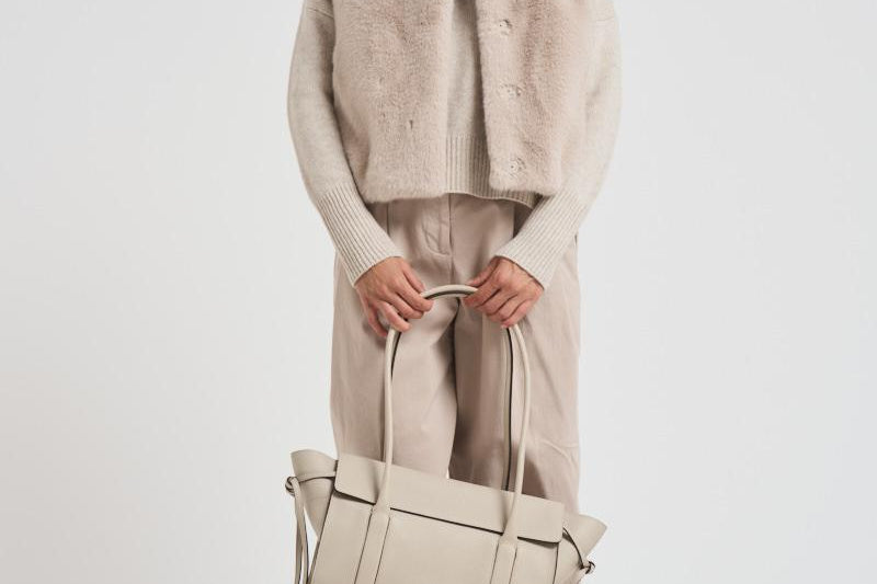 Gilet donna in eco pelliccia beige GC00071DR 1985 HERNO 