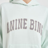 Felpa donna con cappuccio verde pastello 11858 GEE1GREEN ANINE BING 