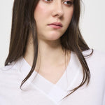 Maglia donna bianca scollo a V JV000015D 1000 HERNO 