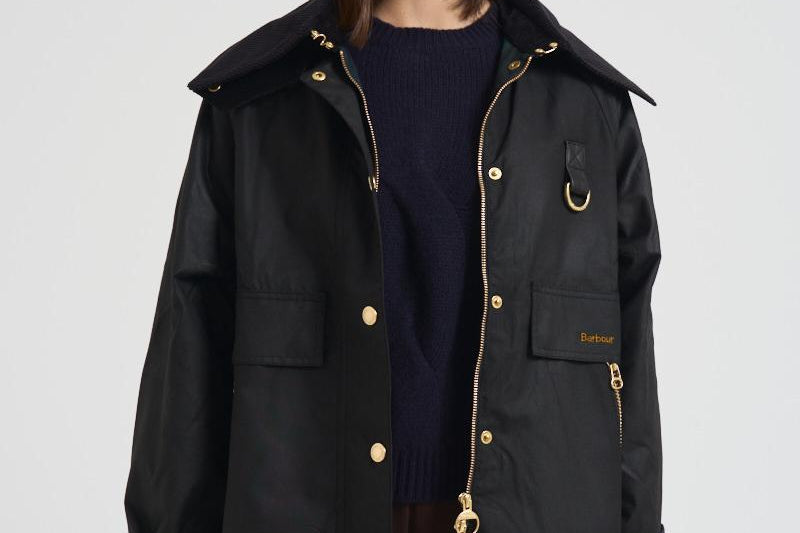 Giacca donna Catton Wax in cotone cerato verde LWX1333 BK71 BARBOUR 