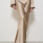 Gonna donna lunga satina beige T170351A GREIGE THE ANDAMANE 