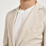 Giacca uomo in misto cotone e lino beige SERENIOLD R7002BEIGE ACCADEMIE TESSILI 
