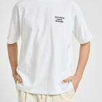 T-shirt uomo girocollo bianca TS203 CO002OPW DROLE DE MONSIEUR 