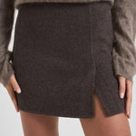 Minigonna donna Leak grigio marrone D630611 LEAK886MORO P.a.r.o.s.h. 