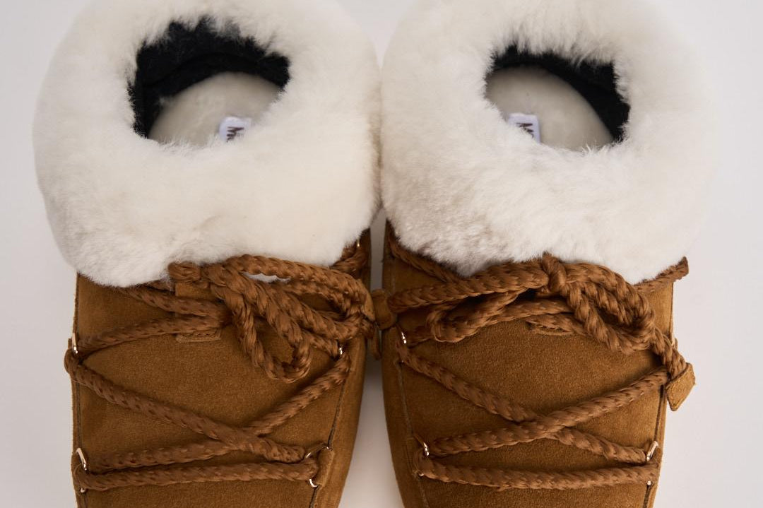 Stivale donna in pelle scamosciata marrone 1470090 ML06COGNACNATURAL MOON BOOT 