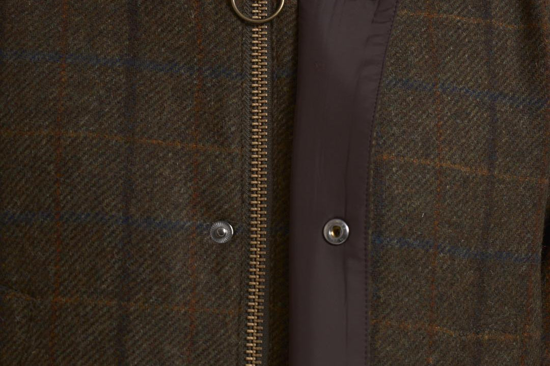 Giubbotto uomo Bedale in lana check marrone MWO0288 OL91 BARBOUR 