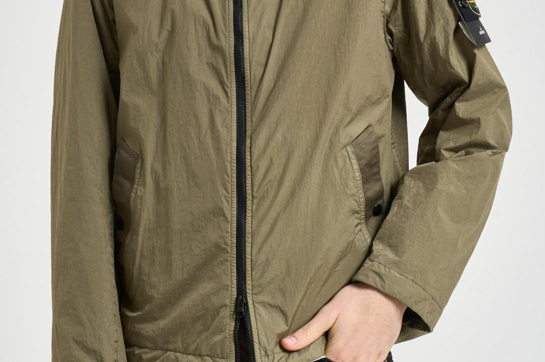 Giacca uomo con cappuccio verde 4100001 S0A23V005G STONE ISLAND 