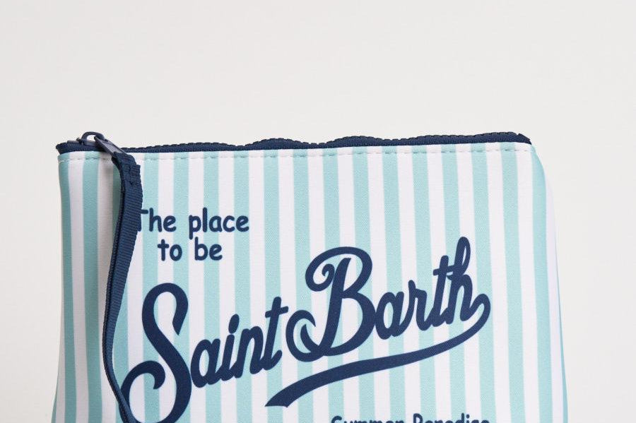 Pochette donna Aline a righe celeste e bianca ALINE 07713L MC2 SAINT BARTH 
