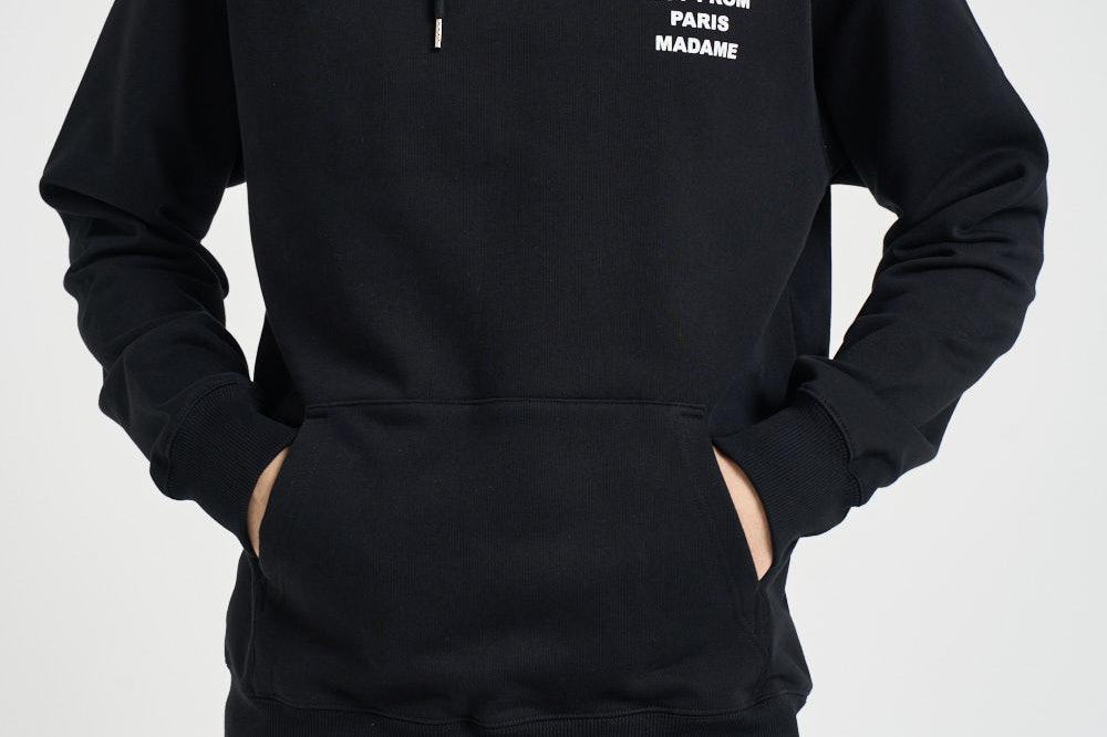 Felpa uomo con cappuccio nera HO162 CO127BL DROLE DE MONSIEUR 