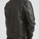 Giubbotto uomo chiodo in pelle nero GMP00297 P00064790100 GOLDEN GOOSE 