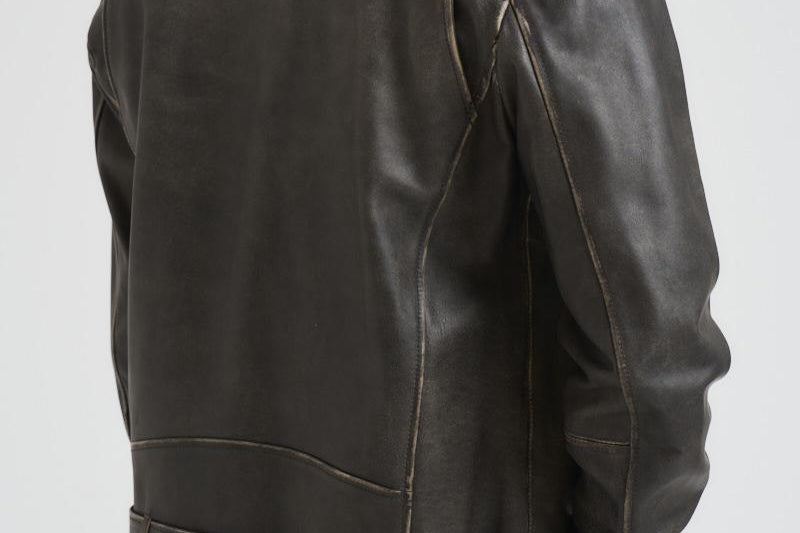Giubbotto uomo chiodo in pelle nero GMP00297 P00064790100 GOLDEN GOOSE 
