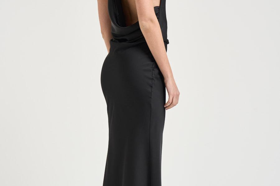 Abito donna lungo nero 16115 NERO ACTUALEE 