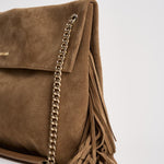 Borsa donna Venus Midi in suede tortora B02212 BISCOTTO ORCIANI 