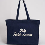 Borsa donna tote in tela blu notte 405945884 001 RALPH LAUREN 