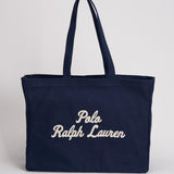 Borsa donna tote in tela blu notte 405945884 001 RALPH LAUREN 
