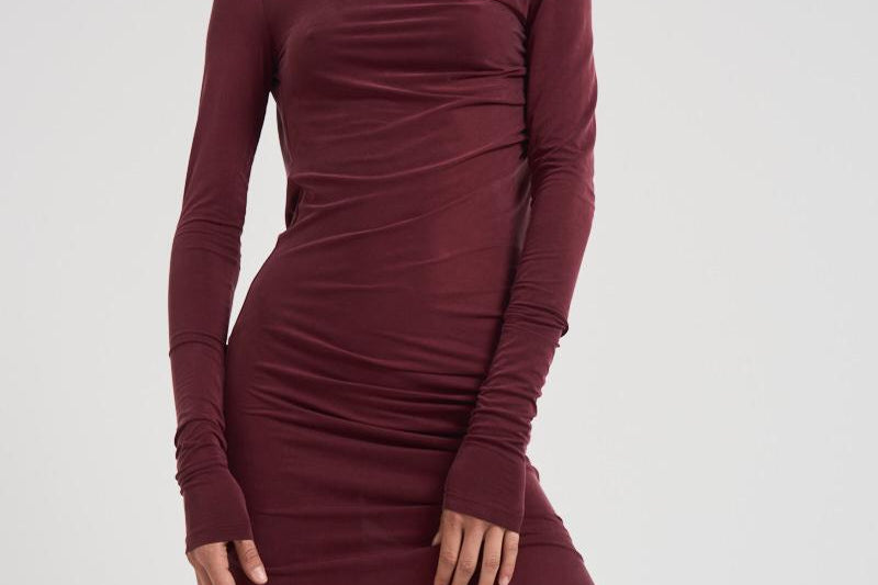 Abito lungo asimmetrico donna T180129A ROUGENOIR THE ANDAMANE 