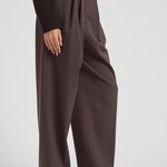 Pantalone sartoriale in lana donna GEM11S37 MORO NINE IN THE MORNING 
